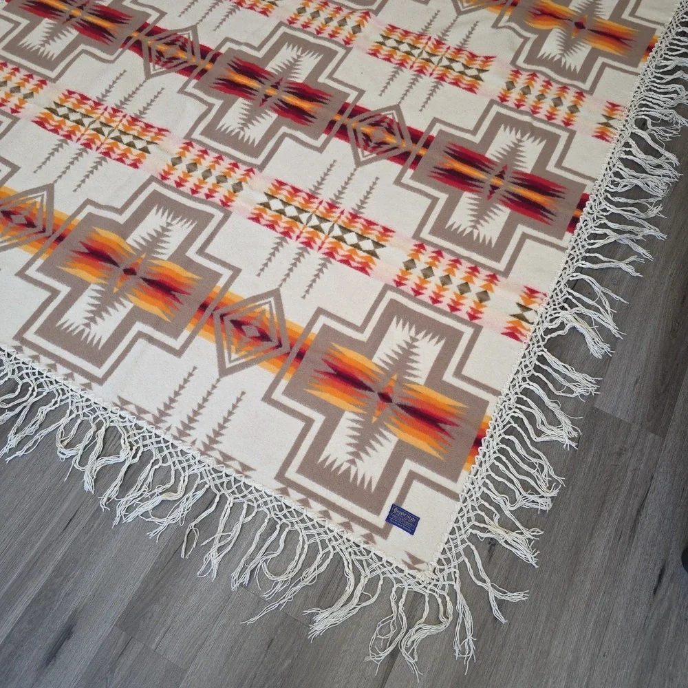 Beaver‎ State Pendleton Harding Wool Blanket USA 68